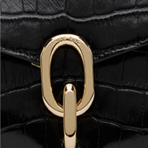 Black Leather Anine Bing Shoulder Bag